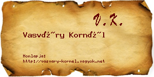 Vasváry Kornél névjegykártya